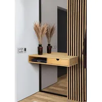 WoodMan Stauraumschrank »Farsta« Mit Holzfurnier aus Eiche, platzsparend, Wandmontage,