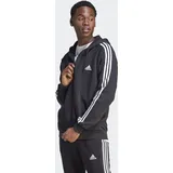 adidas Essentials 3-Streifen Kapuzenjacke schwarz S