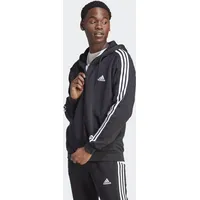 adidas Essentials 3-Streifen Kapuzenjacke schwarz S