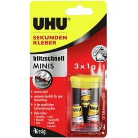 UHU Sekundenkleber Minis 1 g 3 St.