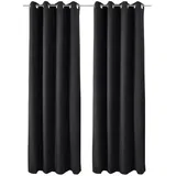 Beautissu Vorhang Schwarz