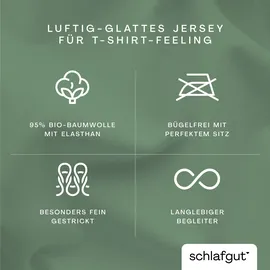 schlafgut Knitted Jersey Uni Grün 155 x 220 cm