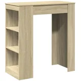 vidaXL Bartisch mit Regal Sonoma-Eiche 95x47x103,5 cm Holzwerkstoff