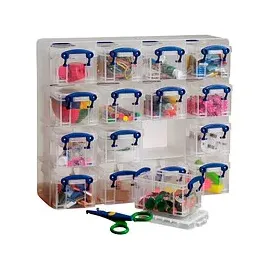 Really Useful Box Aufbewahrungsbox 37,5 x 12,5 x 31 cm 16-tlg. transparent