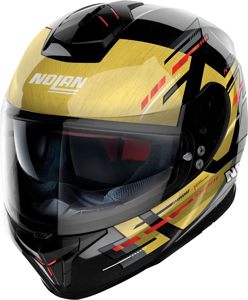 Nolan N80-8 Meteor N-Com, casque intégral - Noir/Or - S