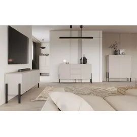 INOSIGN Sideboard INOSIGN "Jukon, Breite 150 bzw.180 cm, moderne grifflose Kommode", beige (kaschmir), B:150cm H:90cm T:40cm, Sideboards, Sideboard, Schubladenschrank 2 Türen/3 Schubkästen, push-to-open-Funktion, Topseller