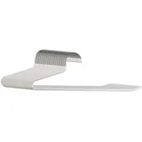 Relaxdays Hosenbügel 100520211059, aus Metall, Einfachbügel mit rutschfestem Bezug, weiß, 35cm, 20 Stück