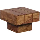 KADIMA DESIGN Couchtisch Braun Sheesham 44 x 44 x 30 cm