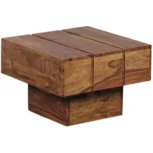KADIMA DESIGN Couchtisch Braun Sheesham 44 x 44 x 30 cm