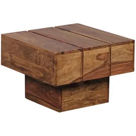 KADIMA DESIGN Couchtisch Braun Sheesham 44 x 44 x 30 cm