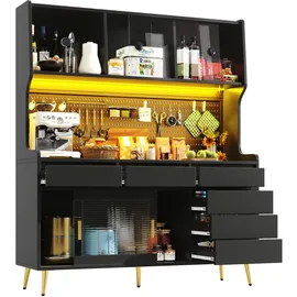 Okwish Buffet 145 x 39 x 171 cm Schwarz