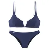 ELBSAND Triangel-Bikini Damen Blau 38 Cup C/D