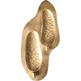 Beliani Wandkerzenhalter Peniche Metall Gold