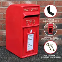 MonsterShop Briefkasten im Englischen Stil Rot