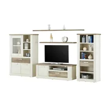 Möbel Kraft Wohnwand Viareggio ¦ weiß ¦ Maße (cm): B: 346,4 H: 182 T: 52.0