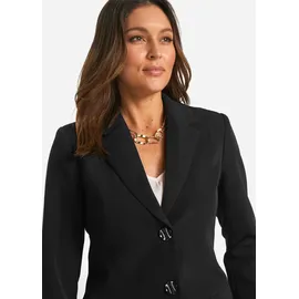 bonprix Hosenanzug, schwarz, Gr.42, Klassischer Hosenanzug bestehend aus komfortabler Anzugshose und geschmackvollem Blazer