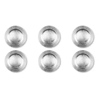 Excelsa Platzteller 33 cm Silber/Weiß 6er Set