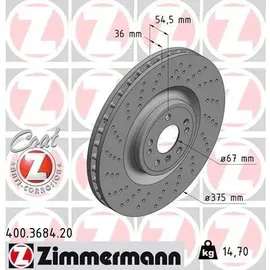 ZIMMERMANN Bremsscheibe 400.3684.20
