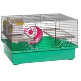 KK Kleintierkäfig Mäusekäfig Hamsterkäfig Nagerkäfig 49x32,5x29cm mit Zubehör grün