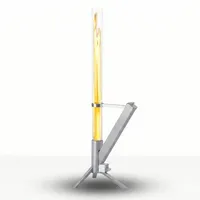 Albatros hochwertige Pelletfackel aus Edelstahl | Raketenofen für den Garten | mit Glas Feuerrohr |