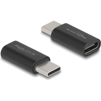 Delock Adapter SuperSpeed USB 10 Gbps (USB 3.2 Gen 2) USB Type-C Stecker zu Buchse Portschoner schwarz