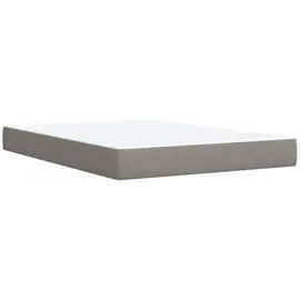 vidaXL Boxspringbett mit Matratze Taupe 140x200 cm Stoff