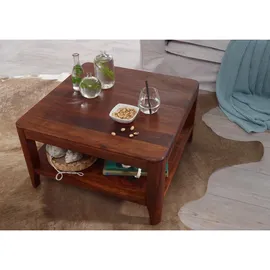 Massivmoebel24 Couchtisch Brooklyn Walnuss 70 x 70 x 40 cm
