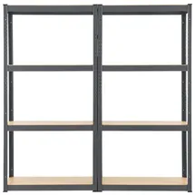 Juskys Lagerregal Easy 2er Set 160 x 80 x 40 cm - Grau