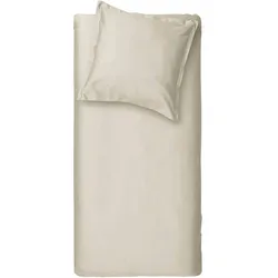 Bettwäsche CINDERELLA "Sundays", beige (sand), B/L: 135cm x 200cm, , Satin, B/L: 80cm x 80cm, Satin, Obermaterial: 100% Baumwolle, Bettwäsche, weich und stark