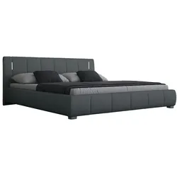Sedex Bettgestell Bett  Luna 140x200cm grau mit LED Beleuchtung
