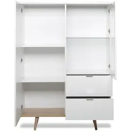Finori Highboard Göteborg 100 x 104 x 40 cm Weiß/Braun