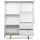 Finori Highboard Göteborg 100 x 104 x 40 cm Weiß/Braun