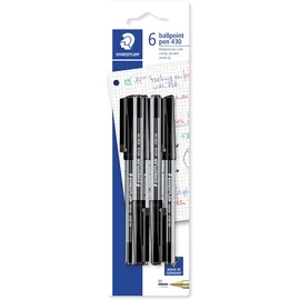 Staedtler Kugelschreiber Basic Schwarz 0,45 mm 6 St.