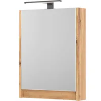 Planetmöbel Spiegelschrank mit LED-Beleuchtung Wotan Eiche 50 cm