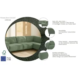 Home Affaire Eckcouch Lederoptik 2-Sitzer Grün
