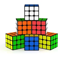 Vdealen Zauberwürfel Set Speed Cube von 3x3 Zauberwürfel Original 6er Pack, Magic Cube Würfel Puzzle, Party Puzzle Geschenk für Kinder Teenager Erwachsene(Sticker)