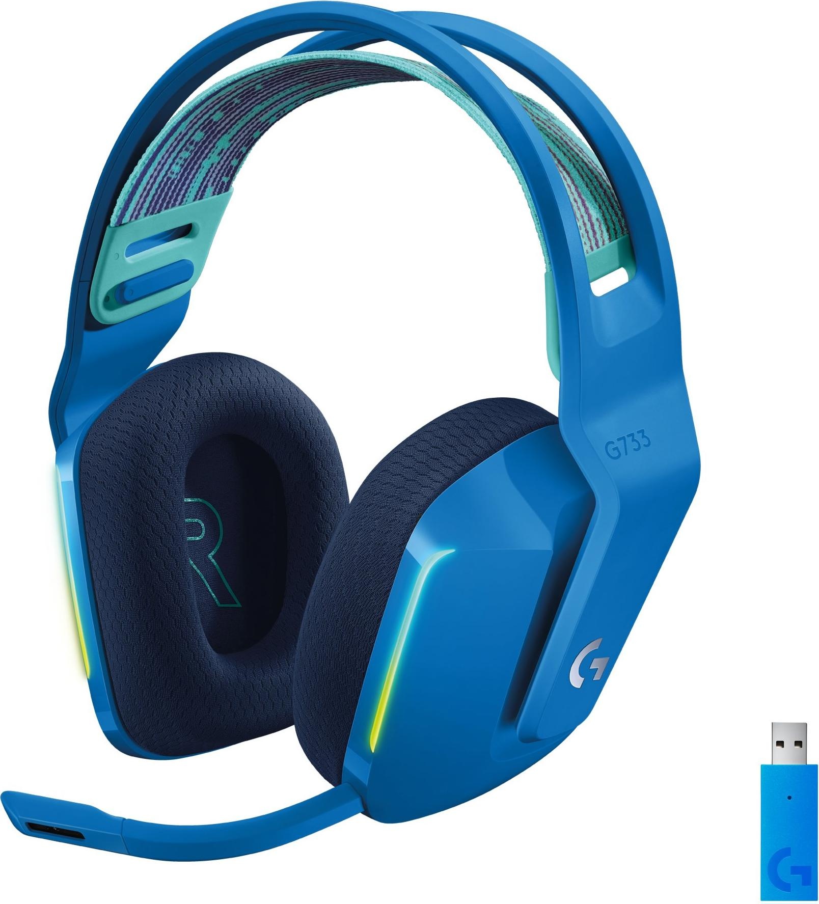 Logitech G G733 (Kabellos), Gaming Headset, Blau
