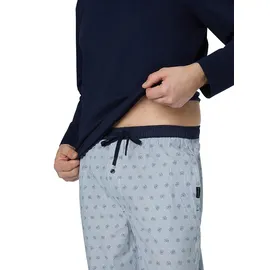 Bugatti Pyjama Florenz in blau-mittel-multicolor1 | Gr.: 52