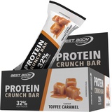 Best Body Nutrition Protein Crunch Bar, 12 x 35 g Riegel, Toffee Caramel