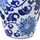 Beliani Vase mit Deckel Cuenca Porzellan 36 cm Weiß / Blau