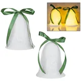 levandeo LED Glocke 14 cm Weiß