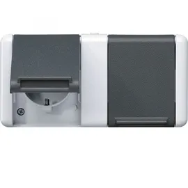 Jung WG 800 SCHUKO Zweifach-Steckdose 16A 250V 8220-1 W)