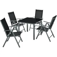 Tectake Sitzgruppe 5-tlg. dunkelgrau 403905