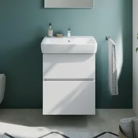 Evineo ineo5 evo Unterschrank B: 55 cm, 2 Auszüge, mit Griffmulde, für Geberit Renova Plan Waschtisch,, BE0985WM,