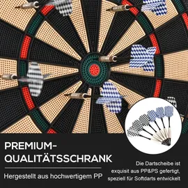 Homcom Elektronische Dartscheibe Kunststoff inkl. 6 Darts