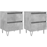 vidaXL Nachtschrank 40 x 35 x 50 cm Betongrau