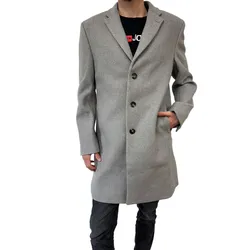 bruno banani Herren Frühlings-Mantel schlichter Business-Mantel Basic-Mantel Frühlings-Jacke 50593852 Grau - M