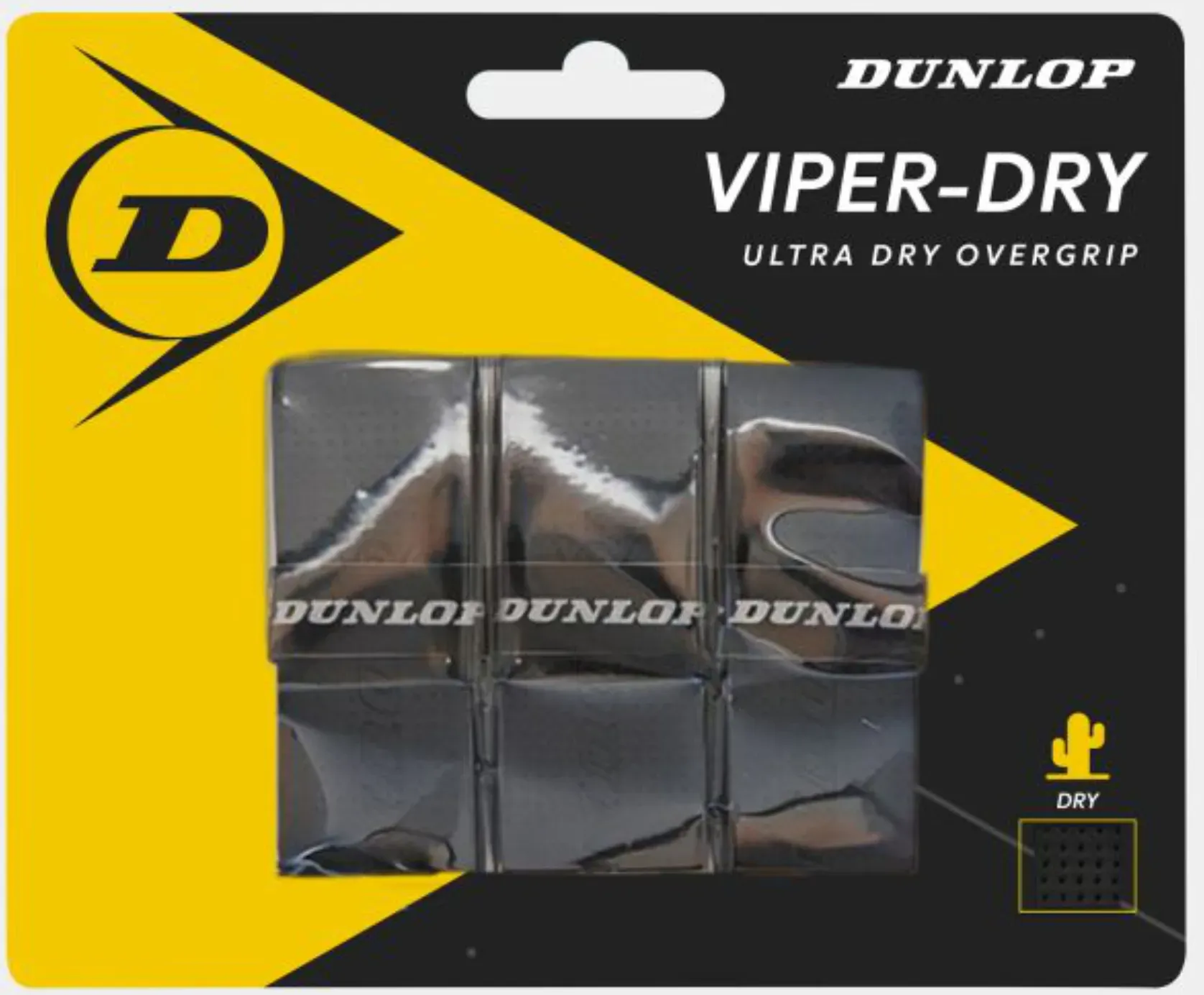 DUNLOP Viper-Dry Overgrip - 3er Pack - Schwarz - STK