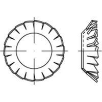 Industrial Quality Supplies DIN 6798 Fächerscheibe Stahl 1.4310 Form
