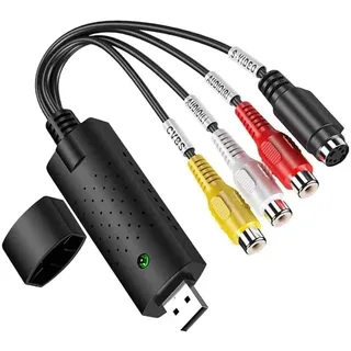 Lonnalee Digitaler Konverter USB 2.0 Audio Video Capture Karte USB Digital Dateien Konverter USB 2.0 für Windows 10/8/7/XP, Mac